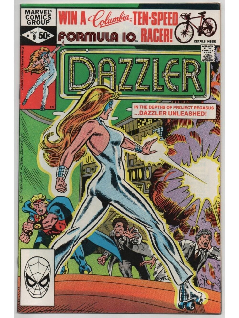 Dazzler 9 Marvel Comics 1981 FN+ 6.5 Project Pegasus Klaw Sienkiewicz